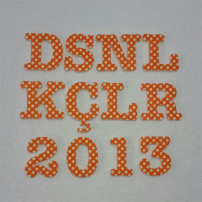 Desenli Keçe Harf Aplike - 223 Turuncu
