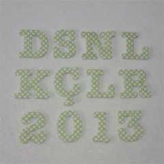 Desenli Keçe Harf Aplike - 223 Açık Yeşil