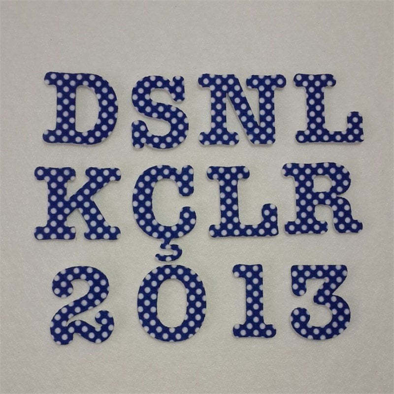 Desenli Keçe Harf Aplike - 223 Lacivert