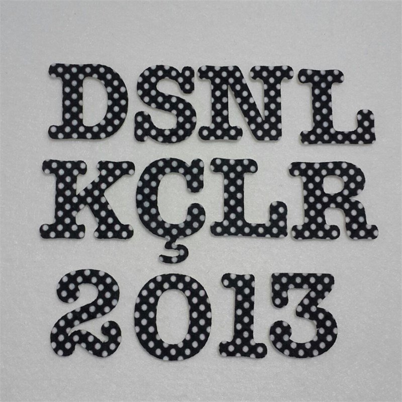 Desenli Keçe Harf Aplike - 223 Siyah