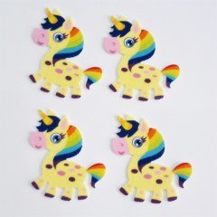Unicorn Desenli Keçe Aplike (DK 115) Sarı