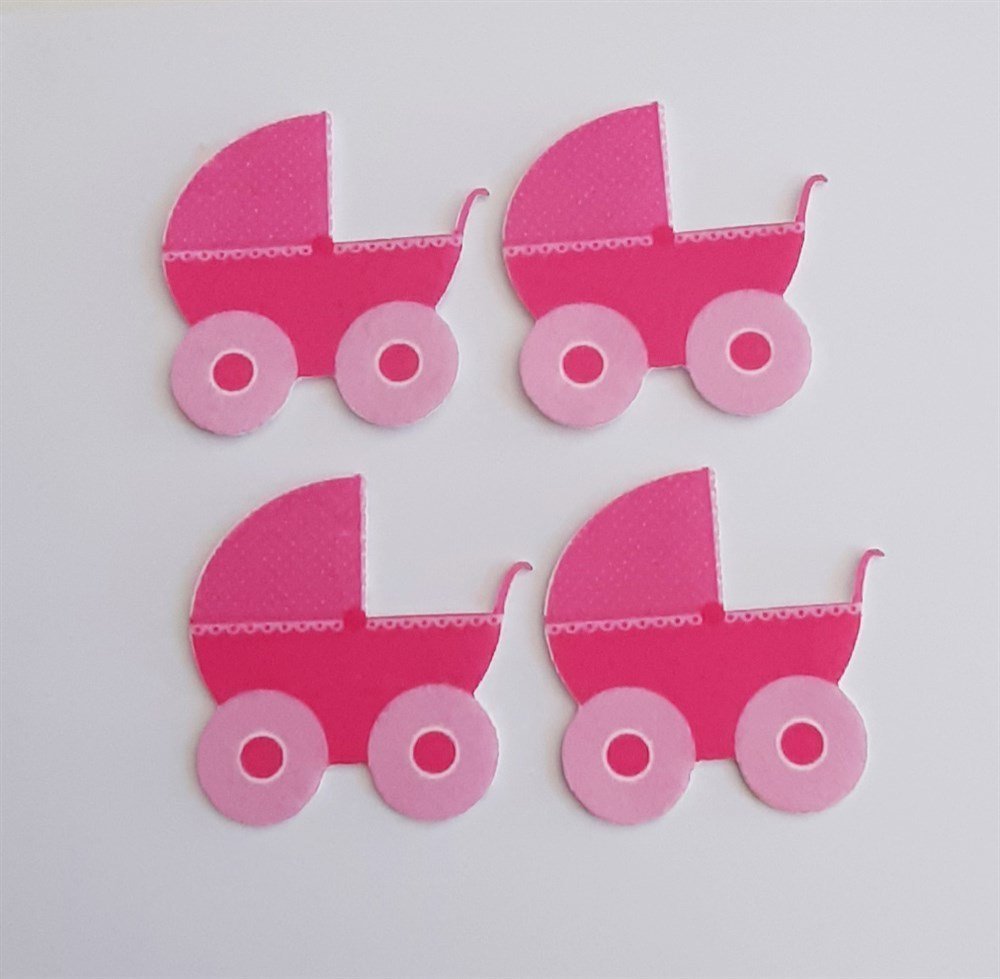 Puset Desenli Keçe Aplike Pembe