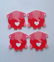 Fil  Desenli Keçe Aplike DK 157 Pembe