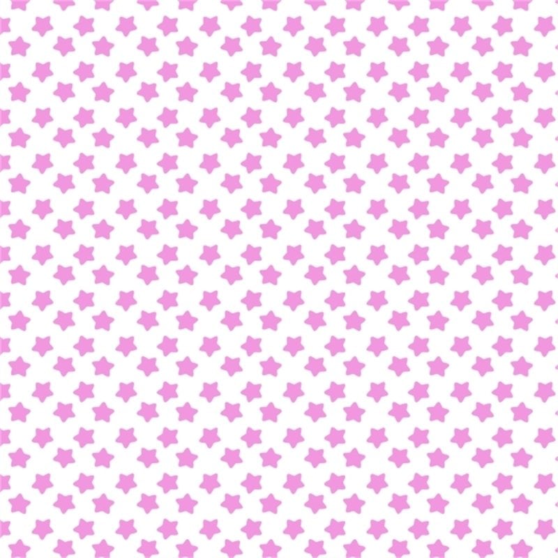 Beyaz Zemin Üzerine Pembe Yıldız Desenli Keçe Plaka (DK P60)