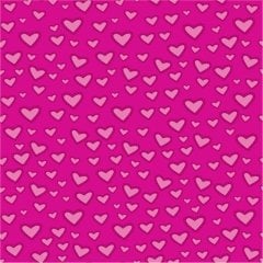 Koyu Pembe Zemin Üzerine Açık Pembe Kalp Desenli Keçe Plaka (DK P111)