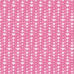 Koyu Pembe Zemin Üzerine A. Pembe Kalp ve Puanlı Keçe Plaka (DK P120)