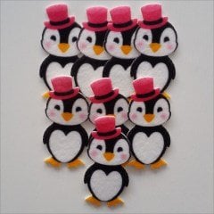 Erkek Penguen Keçe Aplike Ütüyle Yapışır (DK 86Y)