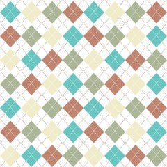 Bej-Kahve-Yeşil Geometrik Desenli Keçe Plaka (DK P100)