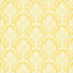 Sarı Damask Desenli Keçe Plaka (DK P167)
