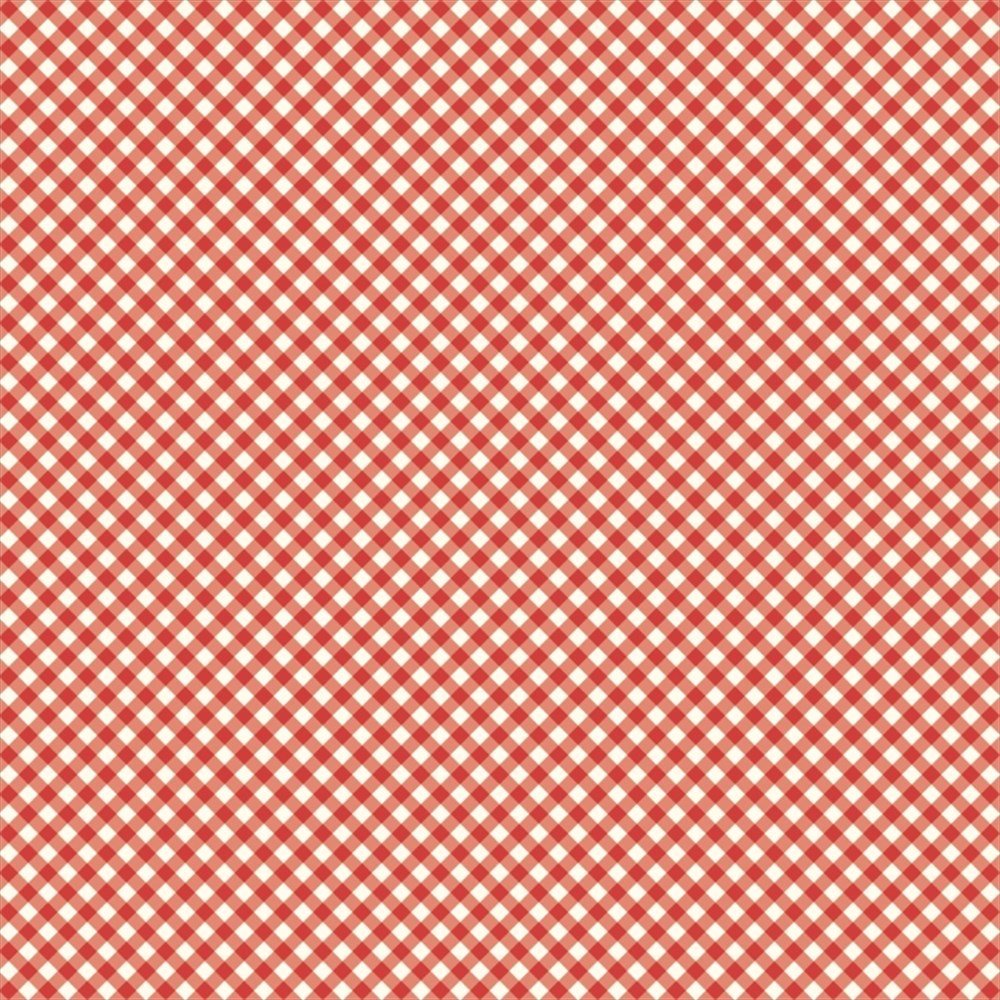 Kırmızı Ekose Desenli Keçe Plaka (DK P250)