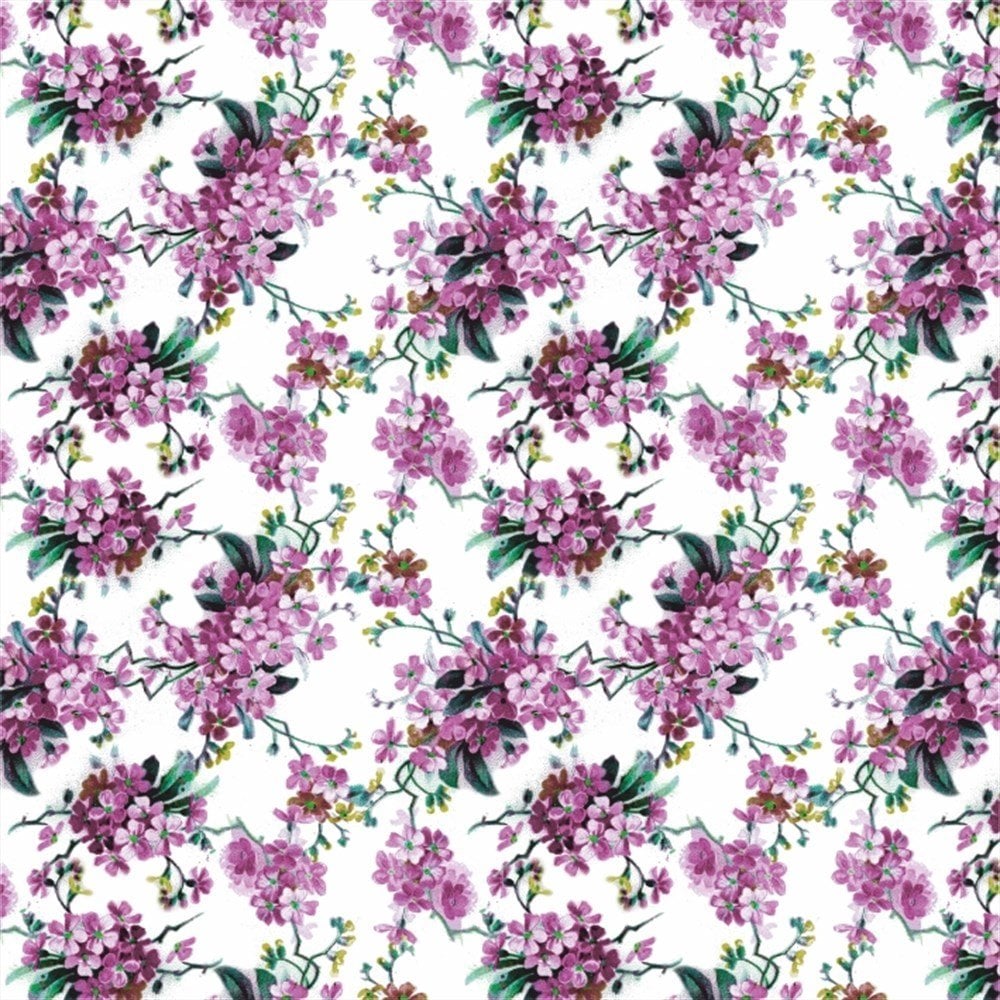 Lila-Mor Çiçek Desenli Keçe Plaka (DK P271)