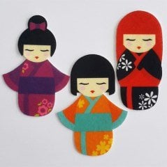 Japon Kızlar Desenli Keçe Aplike (DK 131)