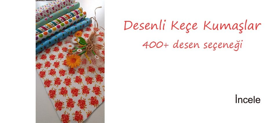 Desenli keçe kumaş